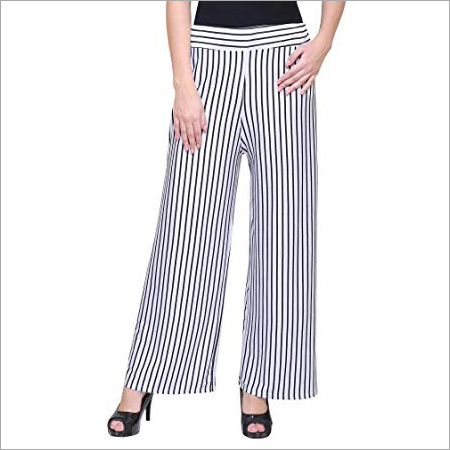 Available In Multicolour Black And White Striped Palazzo