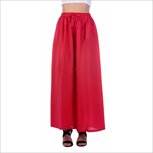 Available In Multicolour Ladies Plain Palazzo