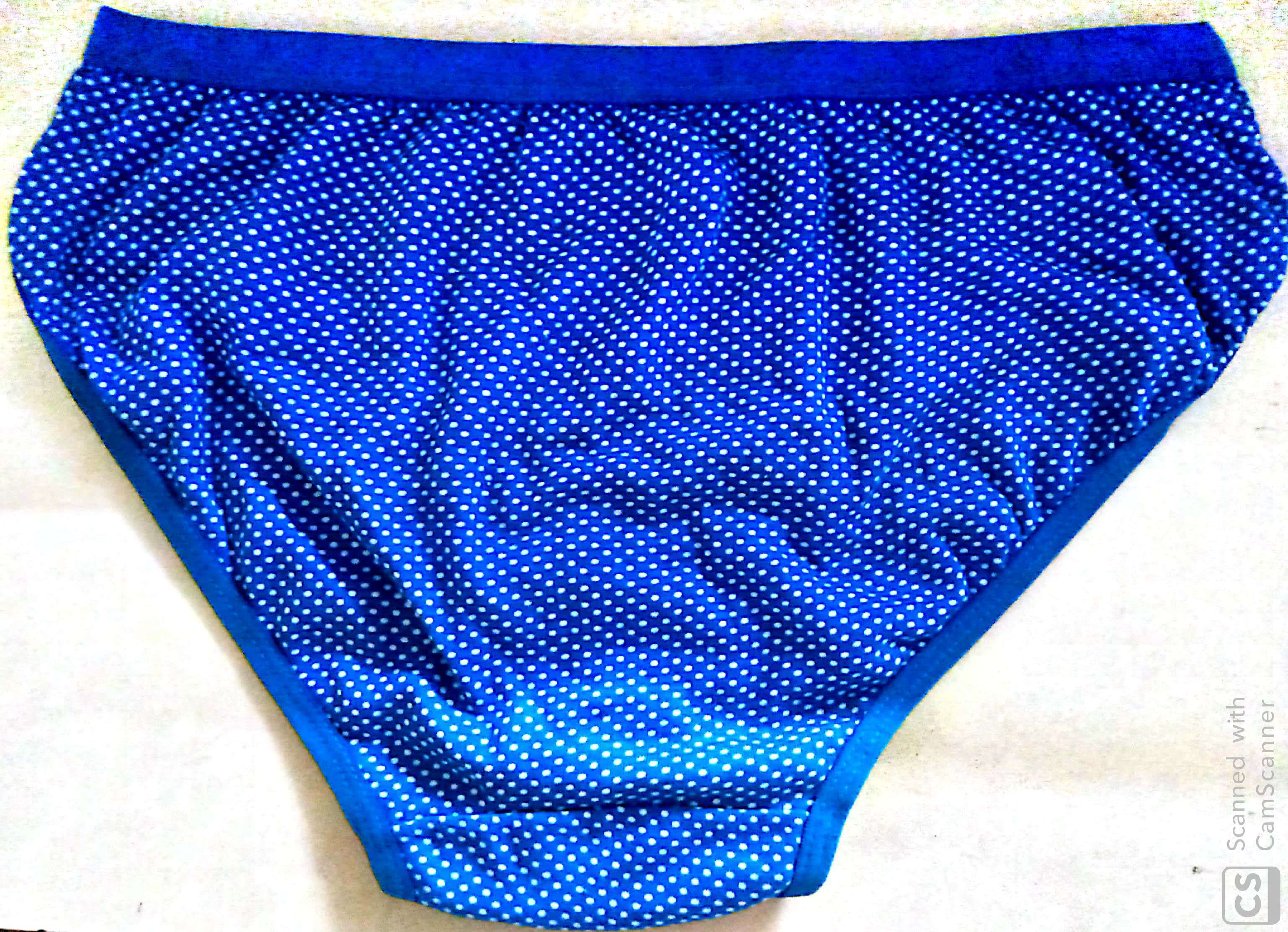 Ladies Panties - Cotton, Various Sizes, Blue Color, Hipster Style , Polka Dots Pattern, Broad Waistband For Maximum Comfort