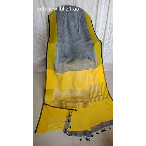 Winter Linen Plain Border Saree