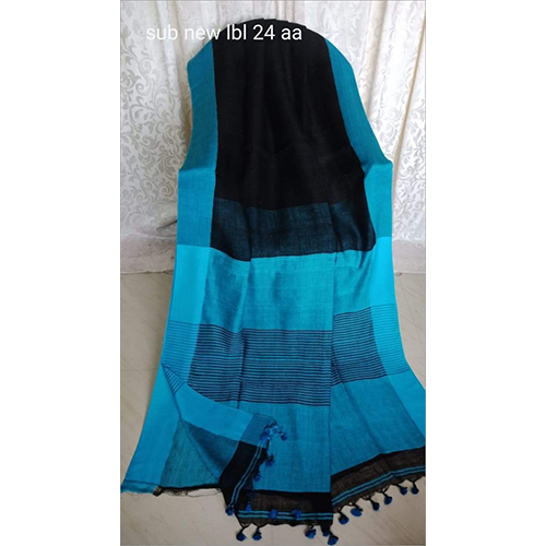 Winter Linen Plain Border Saree