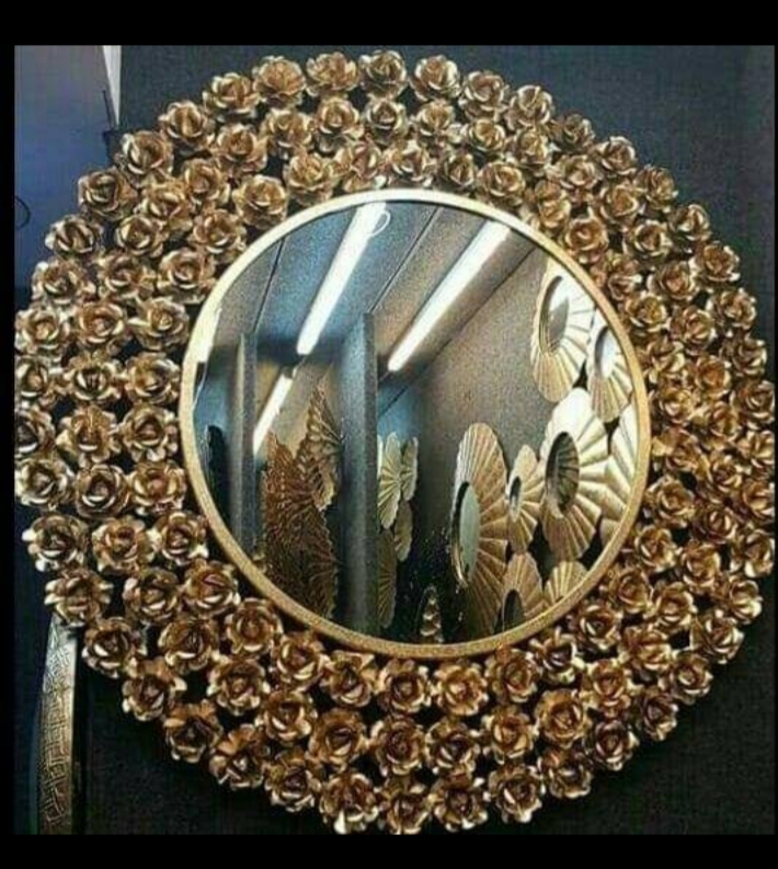 Wall Mirrors - Metal, 24 Inch Diameter, Gold Color | Elegant Design, Durable Material, Easy Installation, Stylish Accent, Ample Reflection, Space Enhancer
