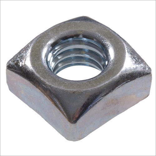 Square Nut - Steel, Varying Sizes, Plain Finish | Durable, Easy Install, High Build Quality, Rugged Four-Sided Nut, Ideal for Mechanical and Automobile Industries