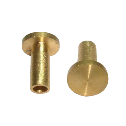 Brass Rivet - Customizable Dimensions, Round Head Type, Gold Finish | High Strength, Rust Resistance, Vibration Resistant Joints