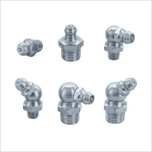Grease Nipple - Steel, 1/8 NPT Thread Size, 1/2 Inch Length, 90 Degree Angle - Zinc Plated, 3000 PSI Operating Pressure, -40 to 200 Degrees F Temperature Range