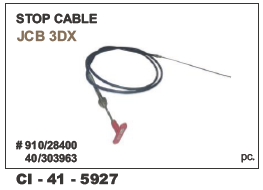 Stop Cable JCB - Heavy-Duty Steel, Versatile Application | Includes Warranty for Reliable Performance