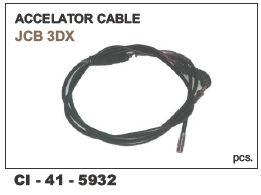 Accelator Cable JCB - Durable Steel, 2.5 Meters | Includes Warranty for Reliability