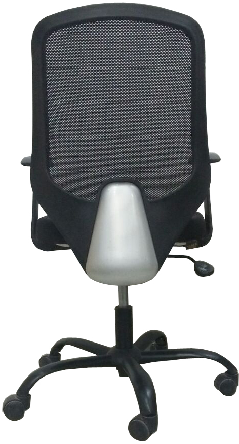 Black Push Back Mesh Chair