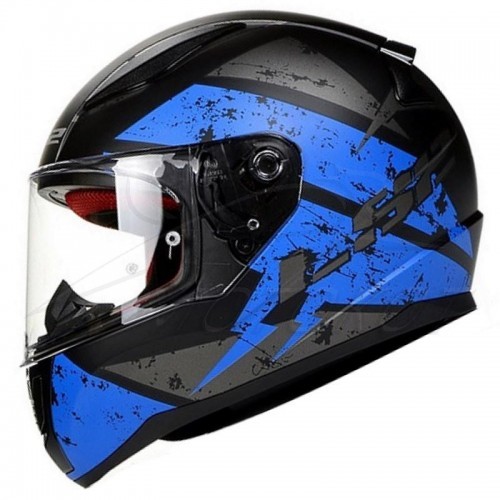 फुल फेस हेलमेट Ls2-FF353-रैपिड डेड बोल्ट-मैट-ब्लैक ब्लू