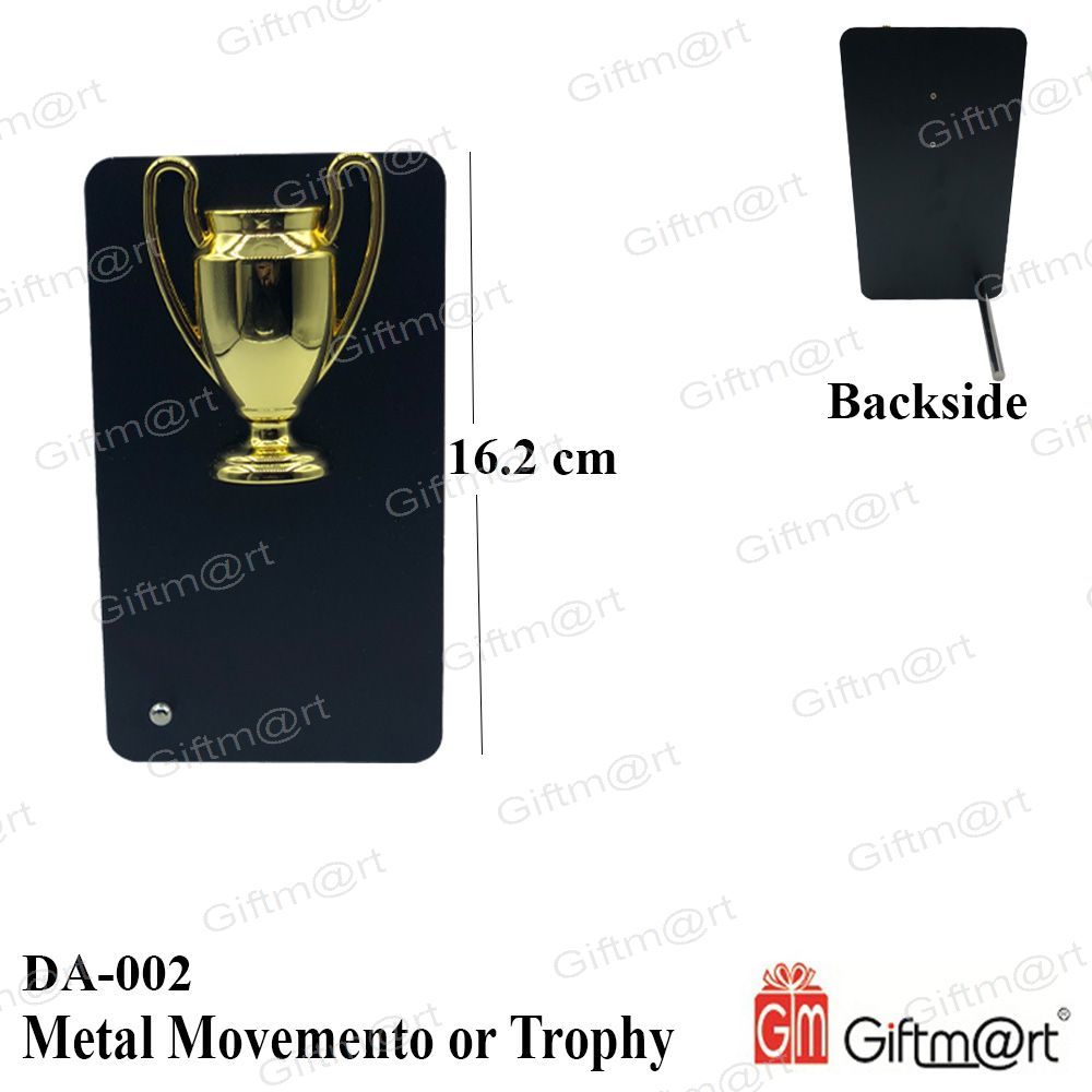Metal Trophy - Silver & Golden Finish | Desk Branding Movement With Premium Quality Metal Design