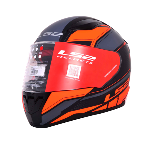 Full Face Helmet Ls2-Ff353-Rapid Infinity-Matt-Black Grey Orange