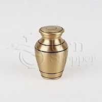 Trinity Pearl Brass Metal Token Cremation Urn - 3.00"x2.25", White Enamel Finish, American Religious Style, Keepsake For Home Display Or Burial