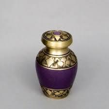 Twilight Eclipse Brass Metal Token Cremation Urn - 3.00" Height, 2.25" Diameter , Enamel Finish, Religious Style, Keepsake Urn For Remembrance