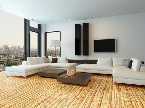 बाँस की लकड़ी का फर्श