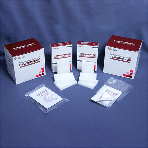 White Absorbable Hemostatic Gelatin Sponge