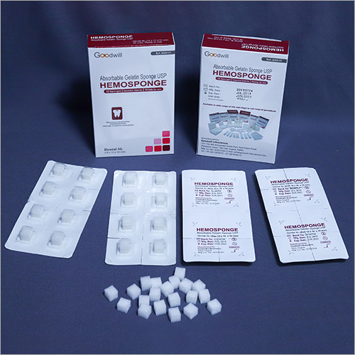 White Absorbable Hemostatic Gelatin Sponge