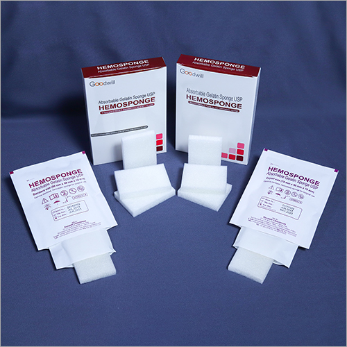 White Absorbable Hemostatic Gelatin Sponge