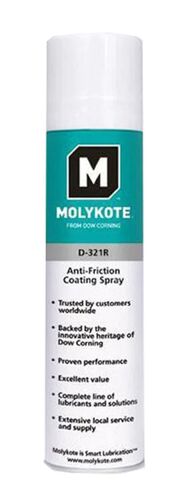 Molykote D-321 R अनुप्रयोग: धातु से धातु के अनुप्रयोगों के लिए उपयोग किया जाता है जिनमें उच्च भार होता है और धीमी से मध्यम गति से तेज़ गति होती है। इसका उपयोग रनिंग-इन प्रक्रिया को बेहतर बनाने के लिए भी किया जा सकता है