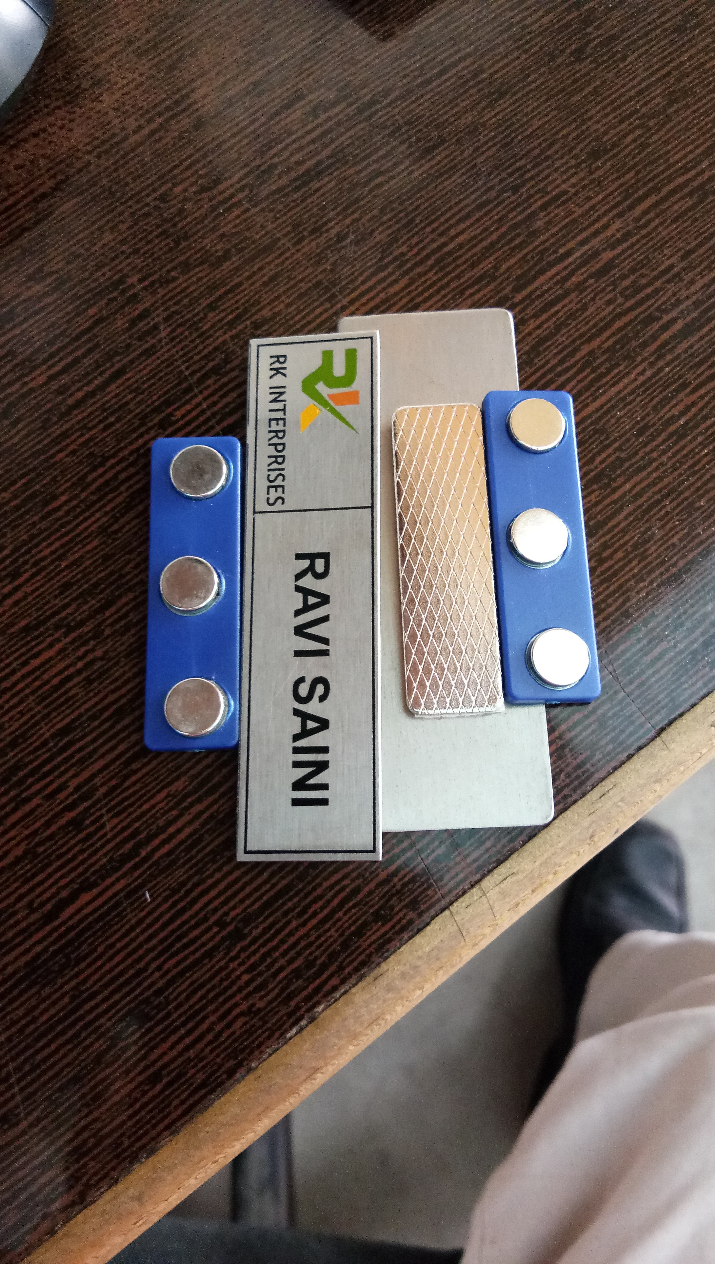 Office Name Badges In Steel Badge Type: Pin