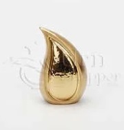 Silver Teardrop Brushed Pewter Token Cremation Urn