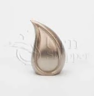 Silver Teardrop Brushed Pewter Token Cremation Urn