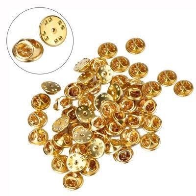 Clutch Pin - Small Round Golden Metal Badge | Cloth Decoration, Brass Material, Unique Lapel Pin Accessory