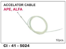 Accelator Cable APE,ALFA - 3 Wheeler, Warranty Included | Reliable Performance for Smooth Ride and Enhanced Durability