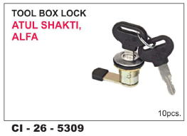 Tool Box Lock Atul, Shakti, Alfa Vehicle Type: 3 Wheeler