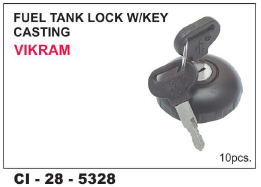 Fuel Tank Lock w/key Casting VIKRAM - Durable Metal Design, 3 Wheeler Compatibility, Warranty Included | Enhanced Security Feature for Vehicles