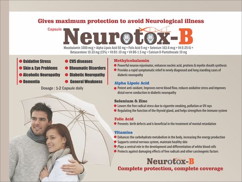 मिथाइलकोबालामिन, अल्फा लिपोइक एसिड, फोलिक एसिड, सेलेनियम, विट। ई, बीटाकैरोटीन, Vit.B1, Vit.B6 और Cal.D-पैंटोथेनेट हेल्थ सप्लीमेंट्स