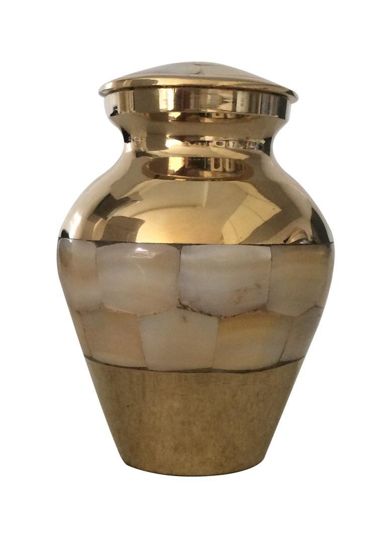 Gold Solaris Brass Metal Token Cremation Urn