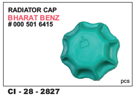 Radiator Cap Bharat Benz - Durable Plastic Design | Compatible with 4 Wheeler Vehicles, Includes Warranty