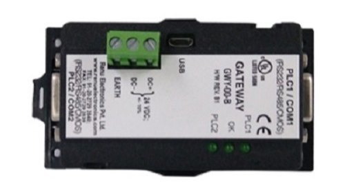 Gateway Protocol Converter - RS232 to RS485, DB9 Serial Ports, Low Power Consumption of 2.5 Watts, 1 Year Warranty, Compact DIN Rail or Panel Mounted Design