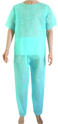 Blue Disposable Patient Suit