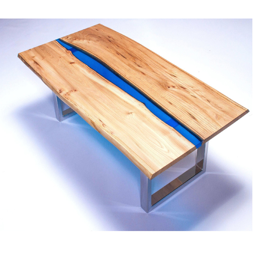 Handmade Wooden Epoxy Resin Clear Table Top For Hotel And Home High Quality New Design