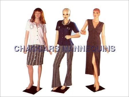Fashion Designer Female Mannequins - Full Body, Plastic Material, Standing Posture | Durable, Scratch Resistant, Natural Flesh Tone, With Makeup Face, With Wig