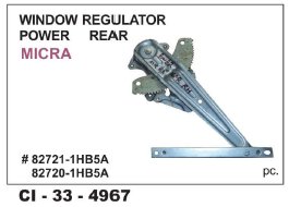 Window Regulator Power REAR MICRA - Rear Power Window Mechanism | 4-Wheeler Compatibility, Warranty Included