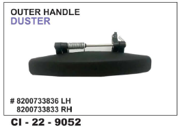 Outer Handle Duster L/R - Durable Plastic Material | Compatible with 4-Wheeler Vehicles, Warranty Included