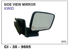 Side View Mirror KWID L/R - High-Quality Glass, Durable Plastic Housing | Vehicle Type: 4 Wheeler, Warranty Included