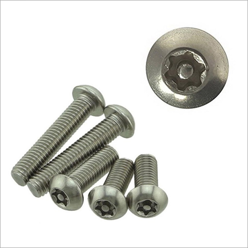 Pin Button Torx Security Screw - Metal, Various Sizes , High Maintenance Anti-Tamper Fastener for Industrial Use, Enhances Public Safety