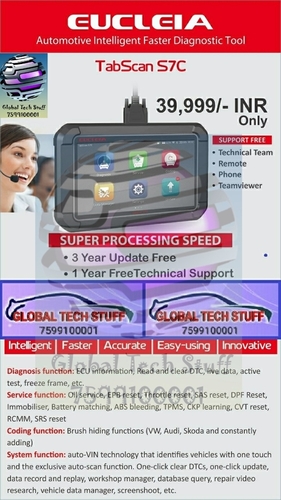 Eucleia Tabscan S7c, Launch Easydiag Golo X431 3.0 से बेहतर है।