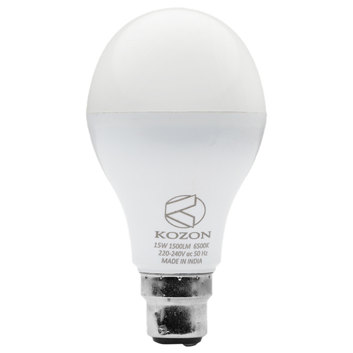 Kozon Lighting - White 12w Led Bulb , Aluminum And Polycarbonate Body, Cool White Color, 85% Energy Saver, Eco-friendly Design, 120 Lumens Per Watt, 2-year Warranty, Ideal For Home And Office