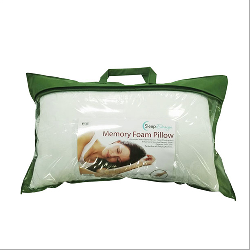 Polyester Memory Foam White Pillow