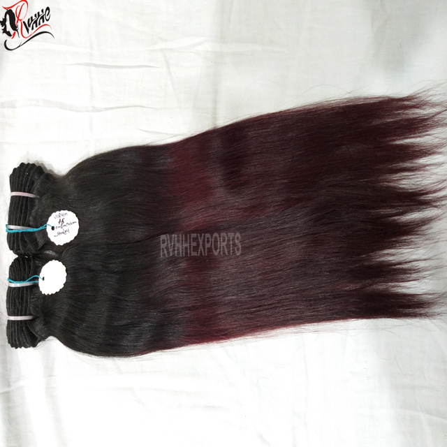 Natural Omber Color Indian Virgin Straight Hair