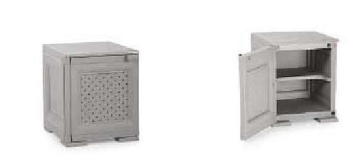 ग्रे प्लास्टिक स्टोरेज शेल्व