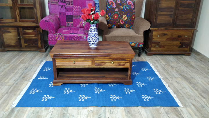 Handmade Rug - Color: Blue
