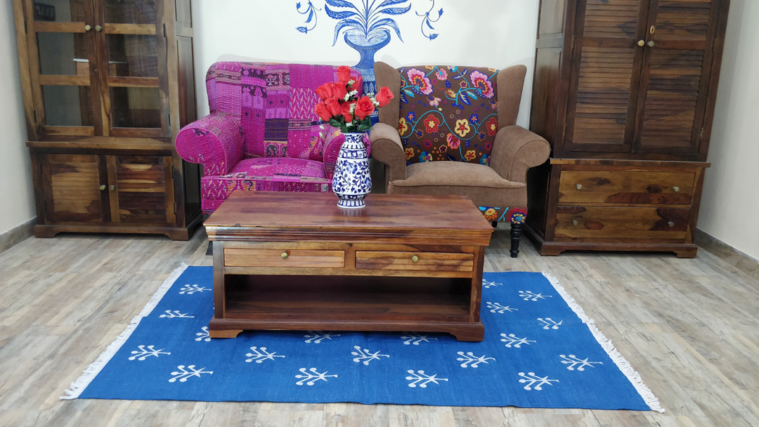 Handmade Rug - Color: Blue