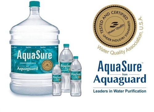 Aquasure Packaged Drinking Water - 1 Liter Plastic Bottle, Shelf Life: 3 Months | Type: Pure Water, Weight: 1 Kilograms