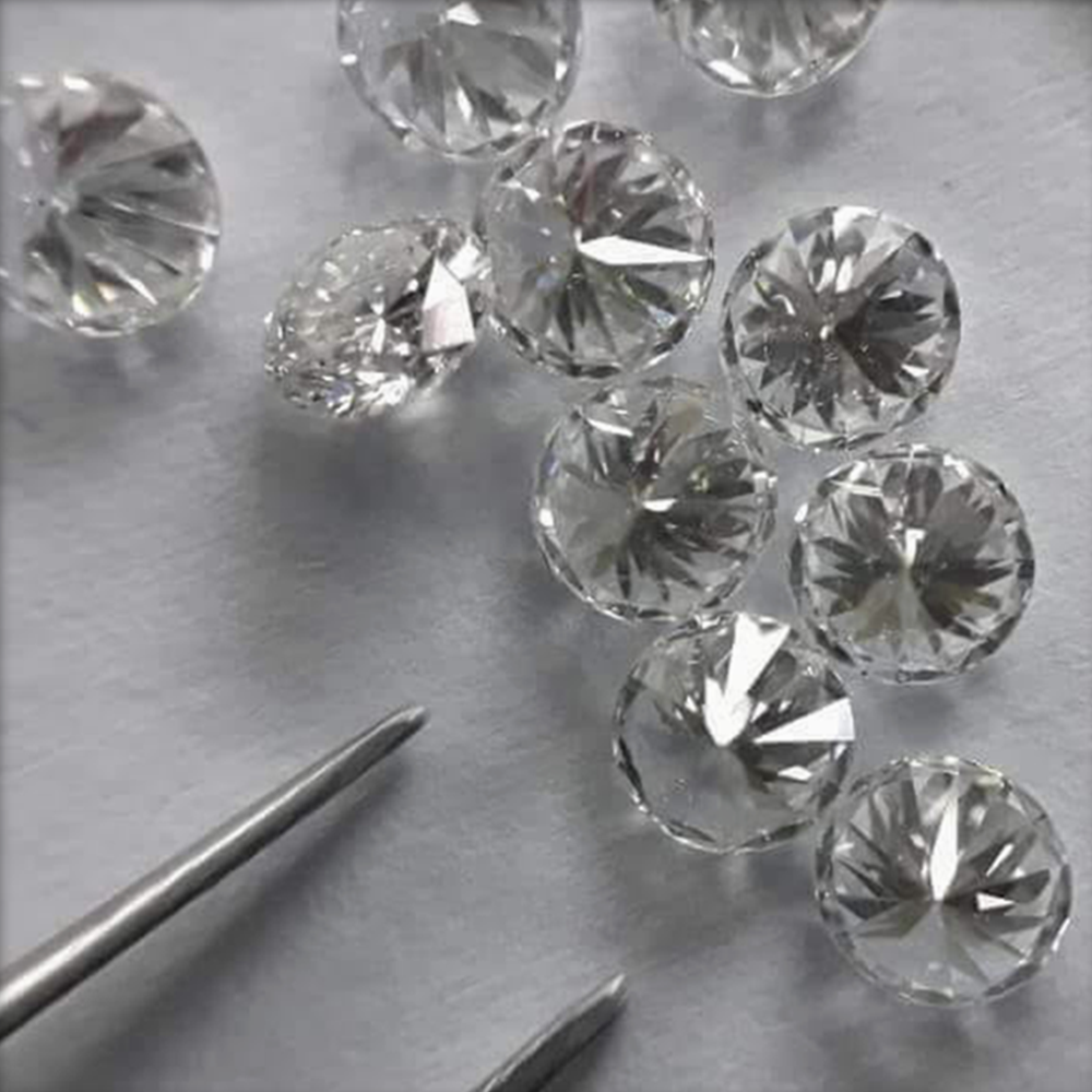 Cvd Diamond 2.40mm To2.50mm Def Vvs Vs Round Brilliant Cut Lab Grown Hpht Loose Stones Tcw 1