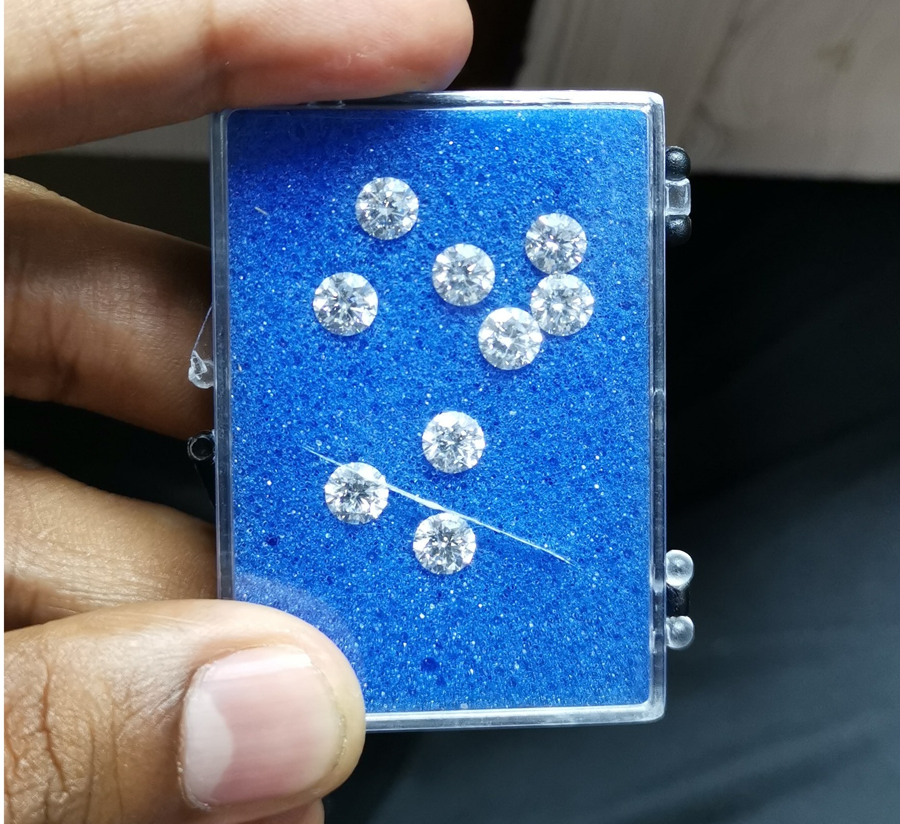 Cvd Diamond 3.30mm To3.40mm Def Vvs Vs Round Brilliant Cut Lab Grown Hpht Loose Stones Tcw 1